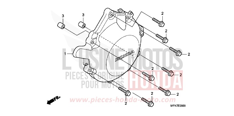 WECHSELSTROM-GENERATORABDECKUNG von CB1000R ABS PEARL COOL WHITE (NHA16) von 2009